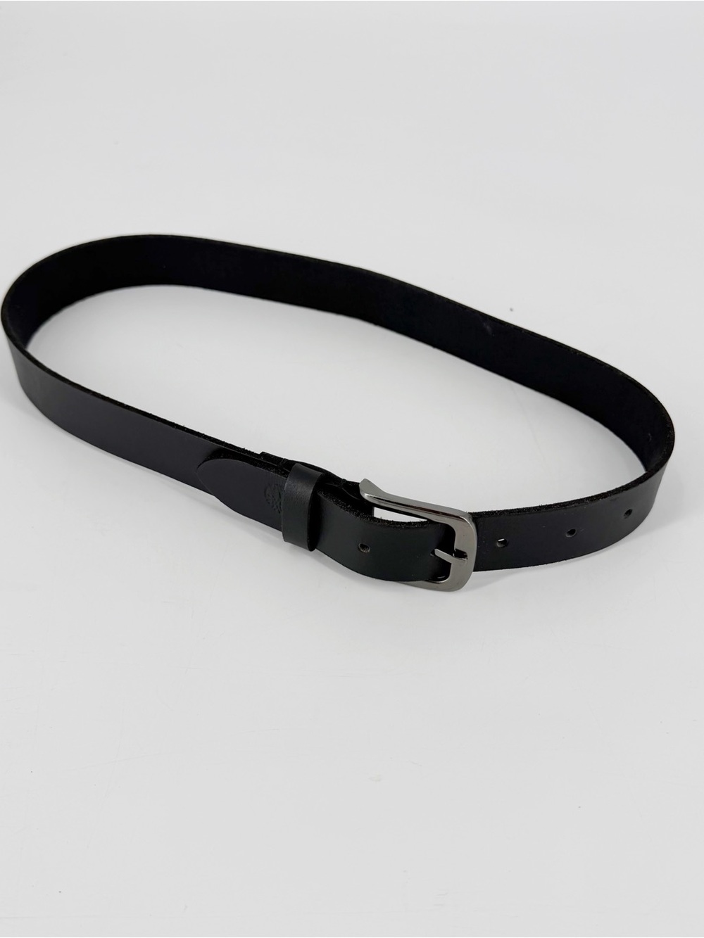 Timberland Boys Black Silver Leather Belt 26-28" Waist